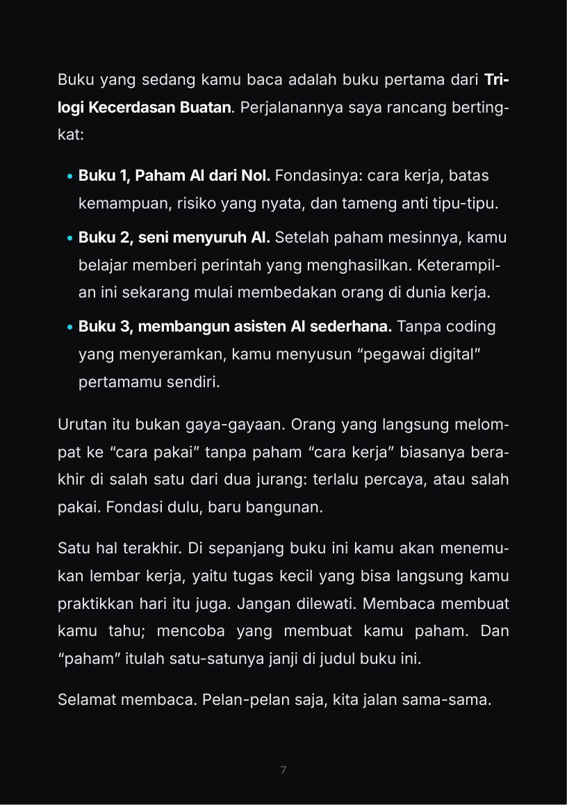 Halaman 7 buku Paham AI dari Nol