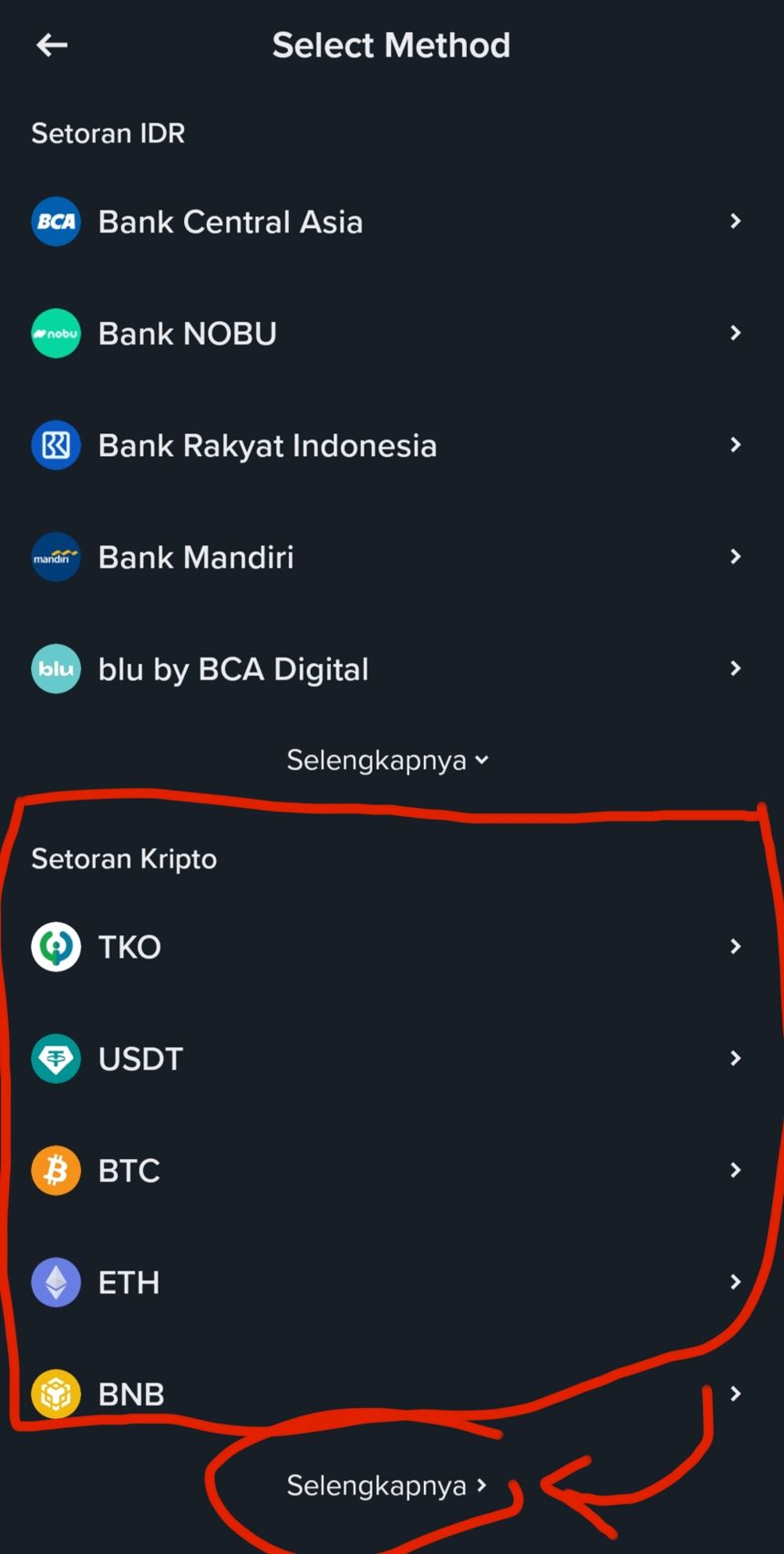 Bagian Setoran Kripto lalu Selengkapnya
