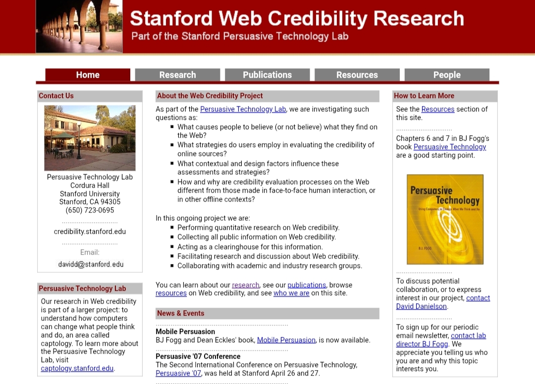Stanford Web Credibility Research